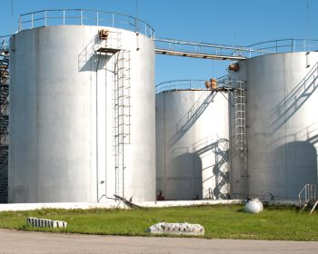 fighting fire in oil tanks